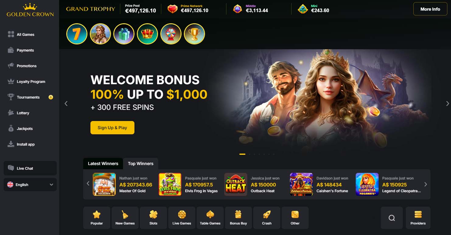 australia casino bonus - Golden Crown