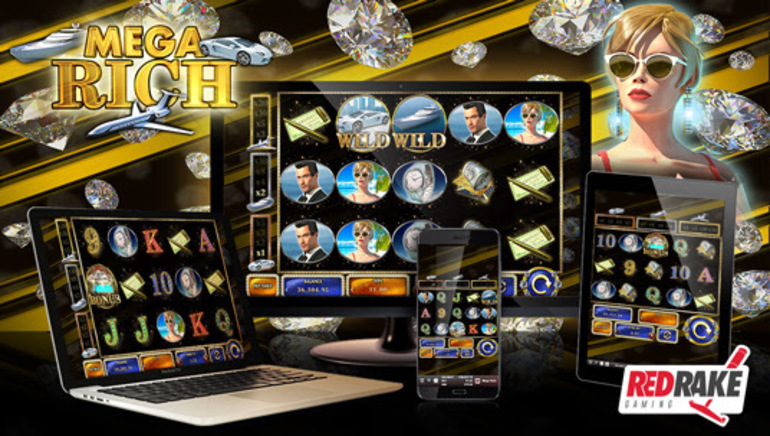 Revel in Diamonds, Luxury, and Beauty with Red Rake Gaming's New Video Slot Game Mega Rich